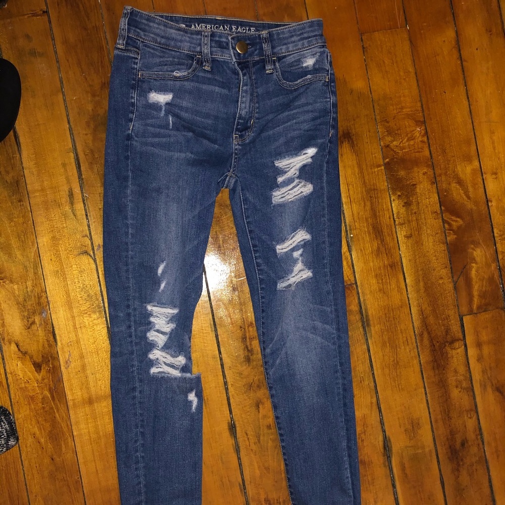 High waist skinny jeans